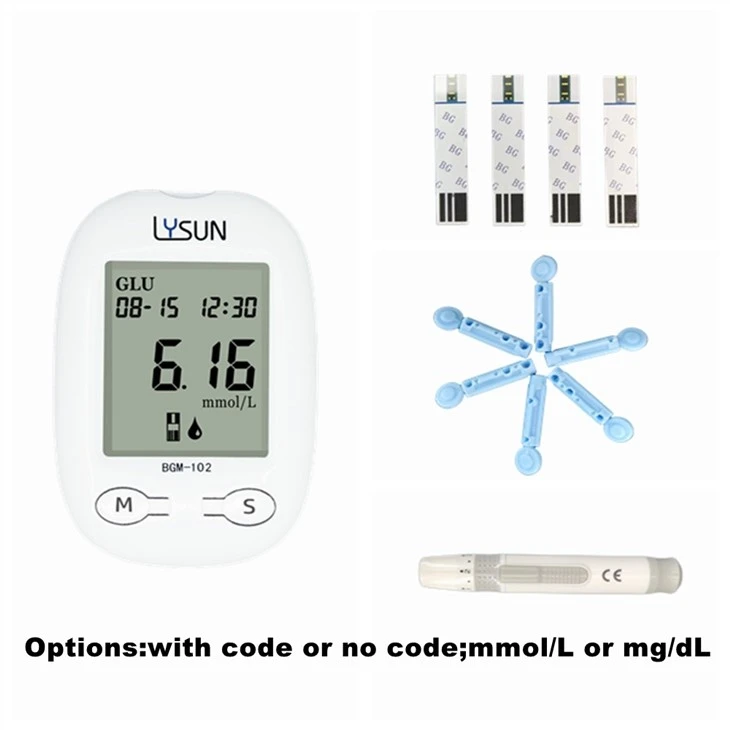 Handheld Customizable Electronic Home Use Glucometer Blood Glucose Meter