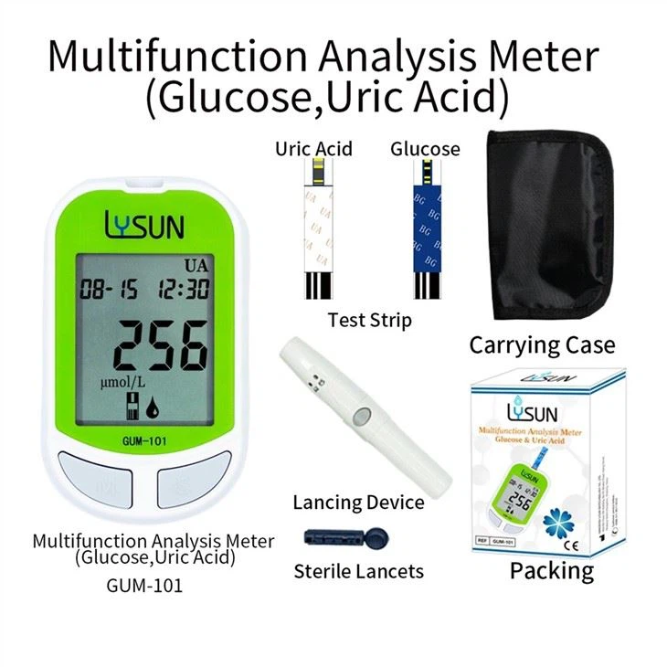 High Accuracy Home Using Blood Glucose Meter With Uric Acid Test Meter