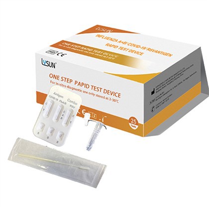 Influensa A pluss B/COVID-19/RSVantigen hurtigtestenhet