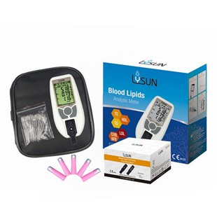 Lysun Professional Kolesterol testsett Triglyserider Lipider Profilanalysator Testmåler
