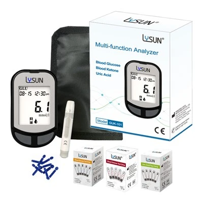 Lysun 3 i 1 blodsukker, urinsyre, blodketonmåler GUK-101