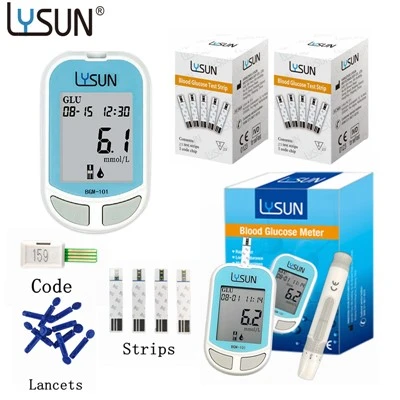 Lysun CE-godkjent hurtigtest blodsukkermåler glukosemåler for diabetes